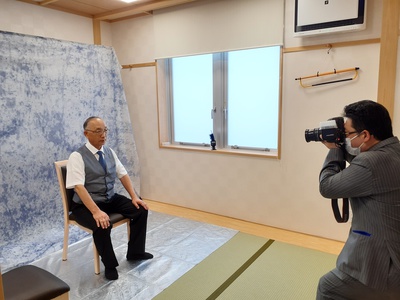 生前遺影写真撮影会の様子です。